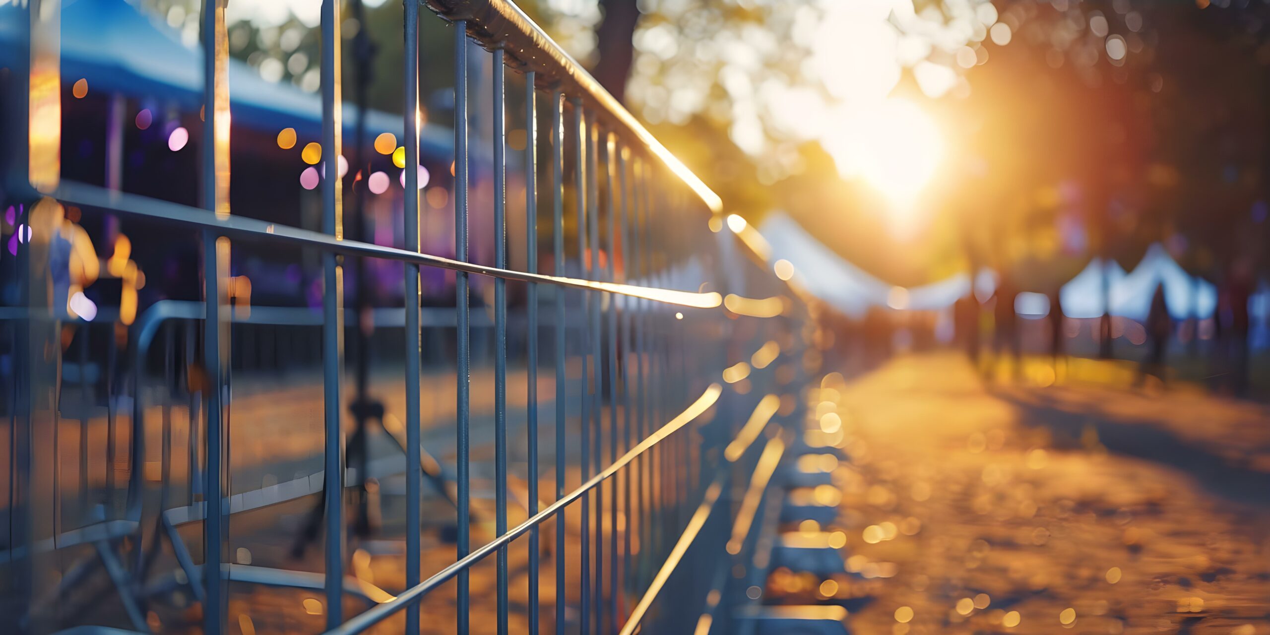 Securing an Outdoor Concert Venue with a Durable Fence to Protect Against Vehicle Threats. Concept Security Measures, Outdoor Concert Venue, Durable Fence, Vehicle Threats, Safety Precautions videosurveillance Entreprise valais